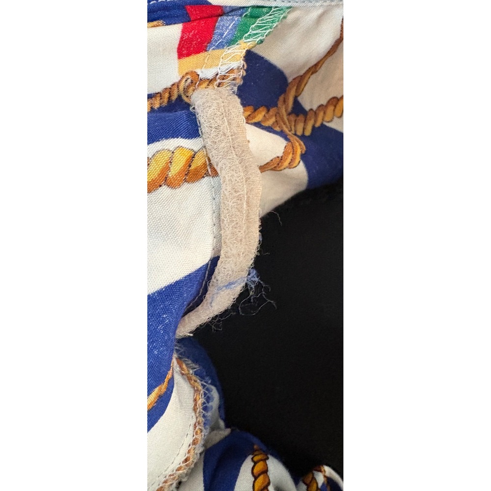 JH Collectibles Vintage Nautical Scarf Top & Midi Skirt Set Blue White Stripe 12 - Picture 7 of 9